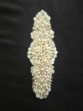 Embellished Pearl & Rhinestone Applique - Ivory